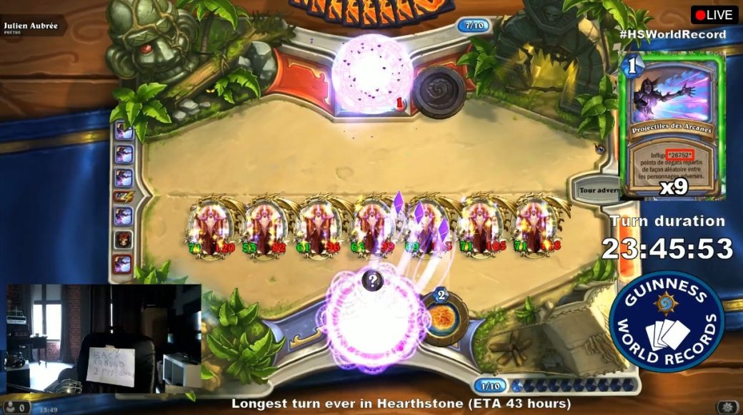 Стрим самого долгого хода в истории Hearthstone идет уже 23 часа - Изображение 1 Стрим самого долгого хода в истории Hearthstone идет уже 23 часа - Изображение 1