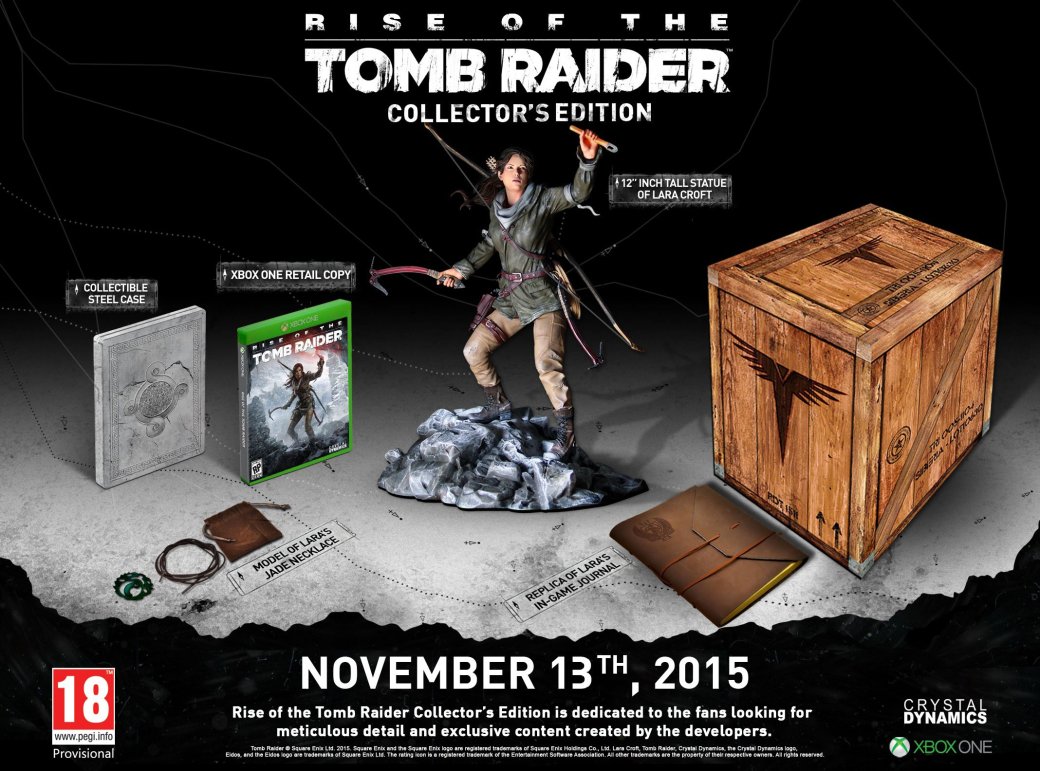 Коллекционное издание Rise of the Tomb Raider стоит $150 - Изображение 1 Коллекционное издание Rise of the Tomb Raider стоит $150 - Изображение 1