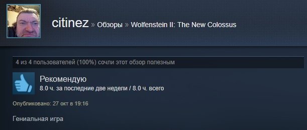 «Гениальная игра»: первые отзывы игроков на Wolfenstein 2: The New Colossus в Steam. - Изображение 10